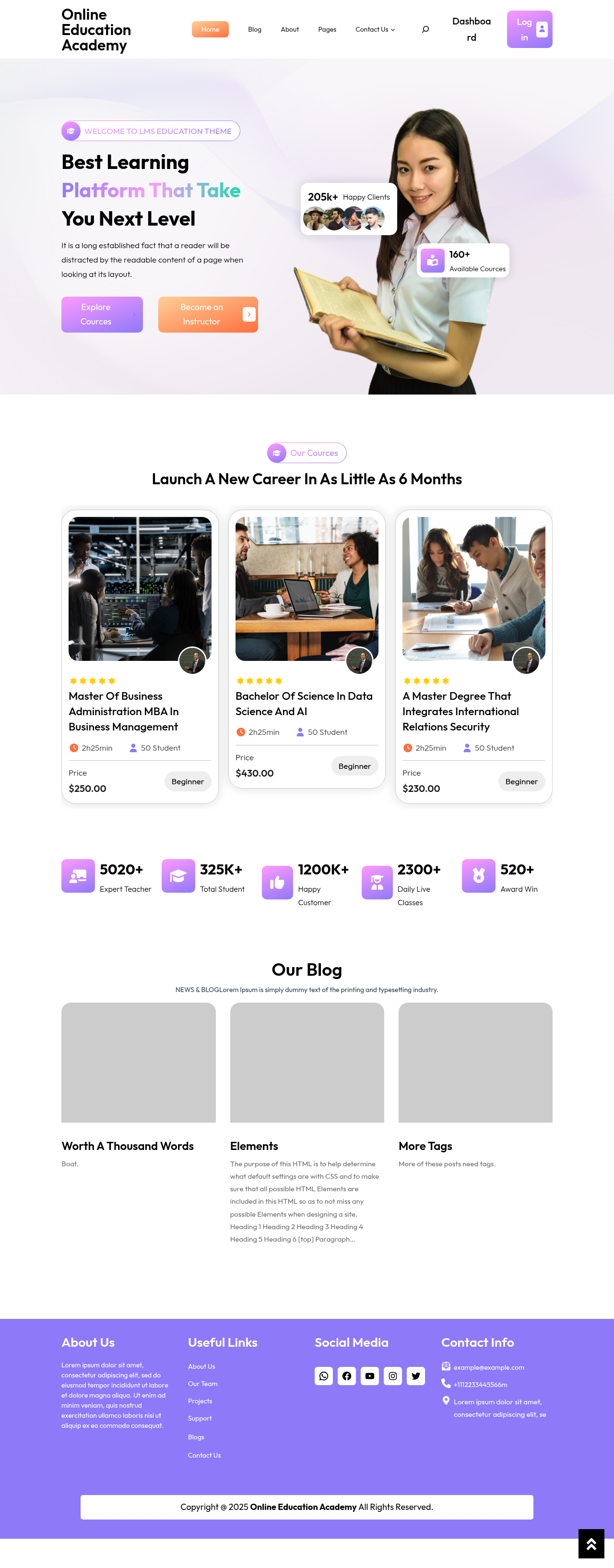 Десктоп (ниже) — Online Education Academy