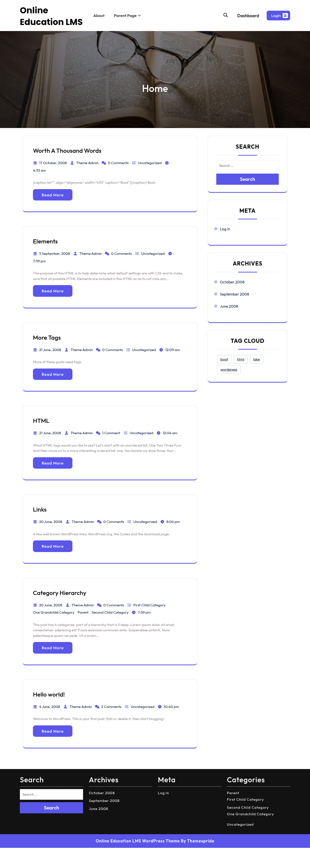 Десктоп (ниже) — Online Education LMS