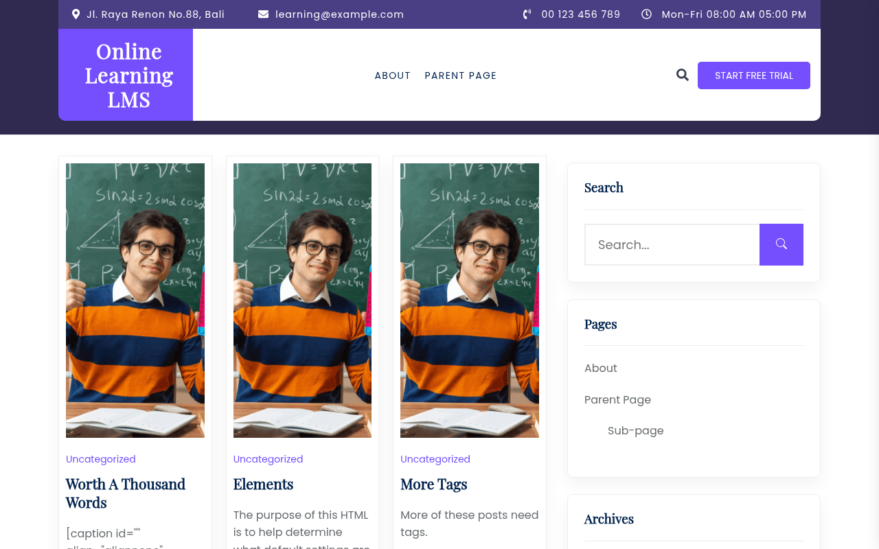 Десктоп — Online Learning LMS