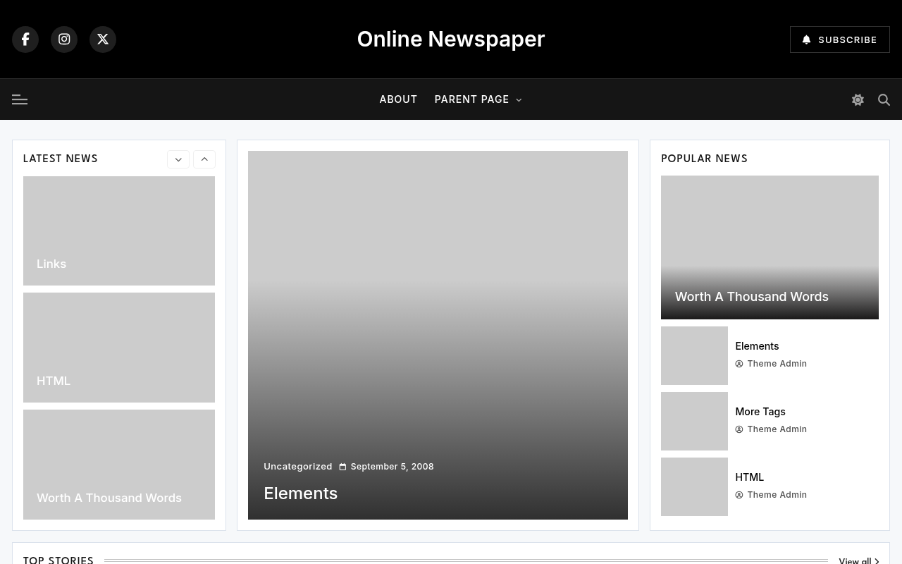 Десктоп — Online Newspaper