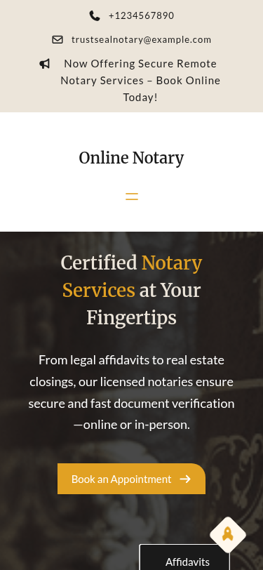 Мобильный вид — Online Notary