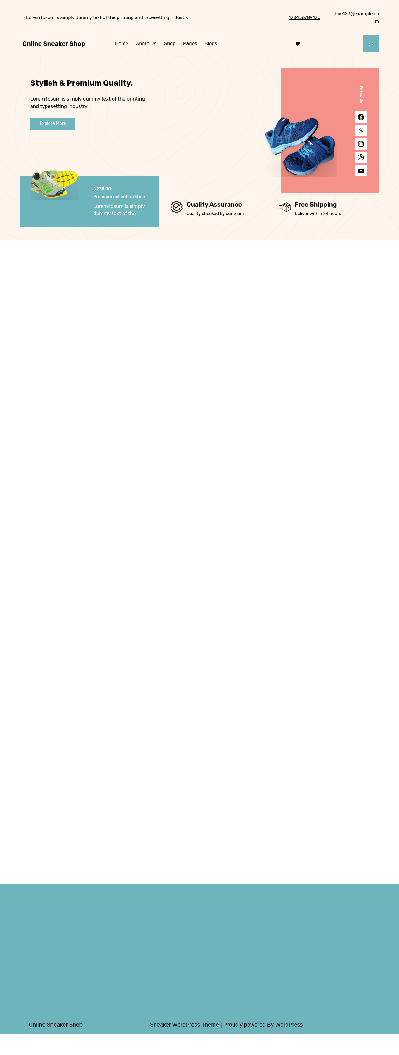 Десктоп (ниже) — Online Sneaker Shop