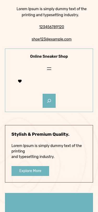 Мобильный вид — Online Sneaker Shop