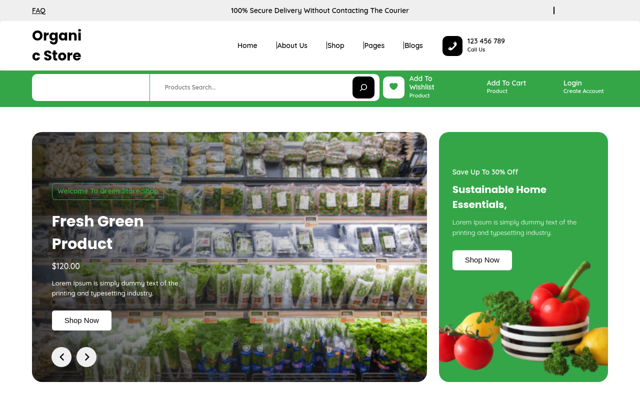 Десктоп — Organic Store