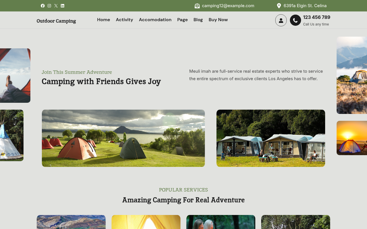 Десктоп — Outdoor Camping