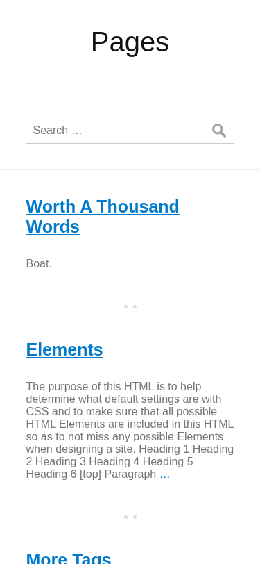 Мобильный вид — Pages