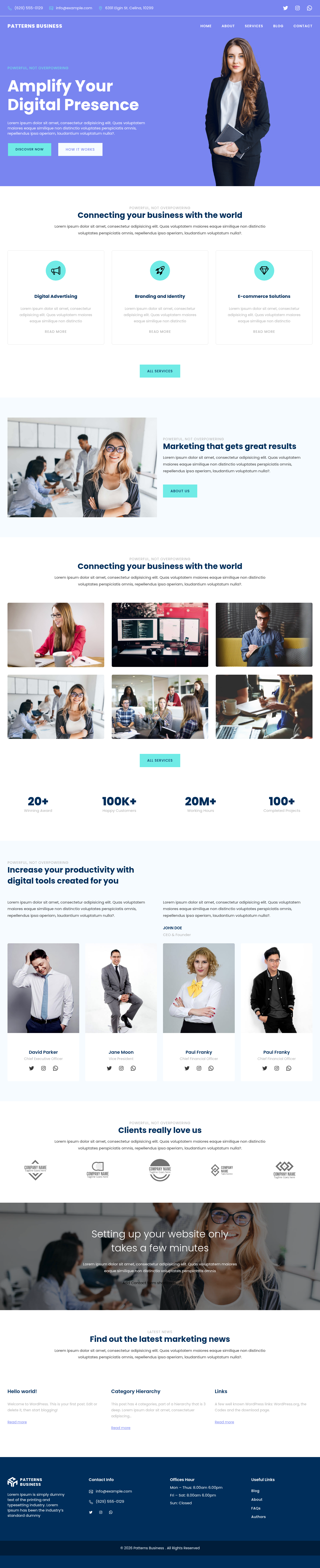 Десктоп (ниже) — Patterns Business
