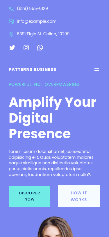 Мобильный вид — Patterns Business