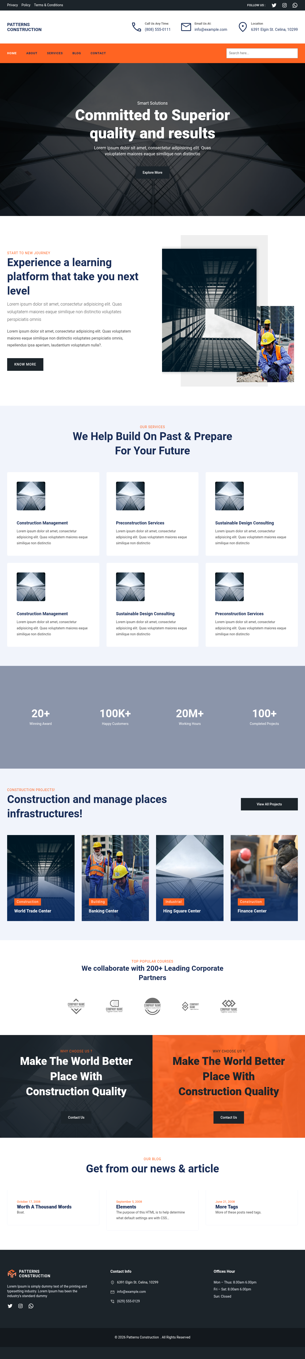 Десктоп (ниже) — Patterns Construction
