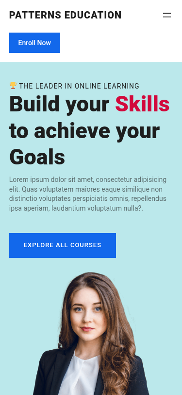 Мобильный вид — Patterns Education
