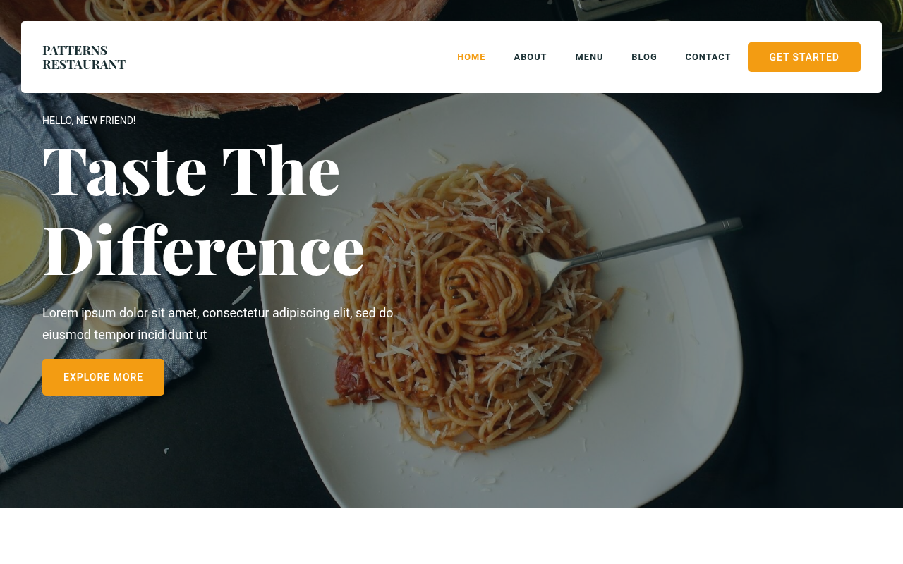 Десктоп — Patterns Restaurant
