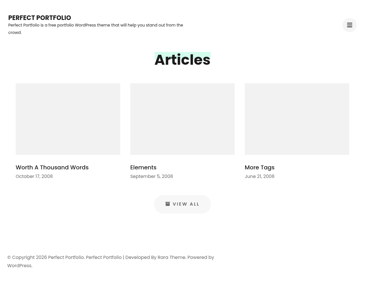 Десктоп (ниже) — Perfect Portfolio