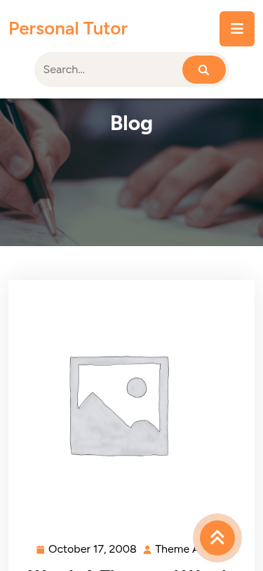 Мобильный вид — Personal Tutor