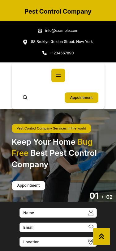 Мобильный вид — Pest Control Company