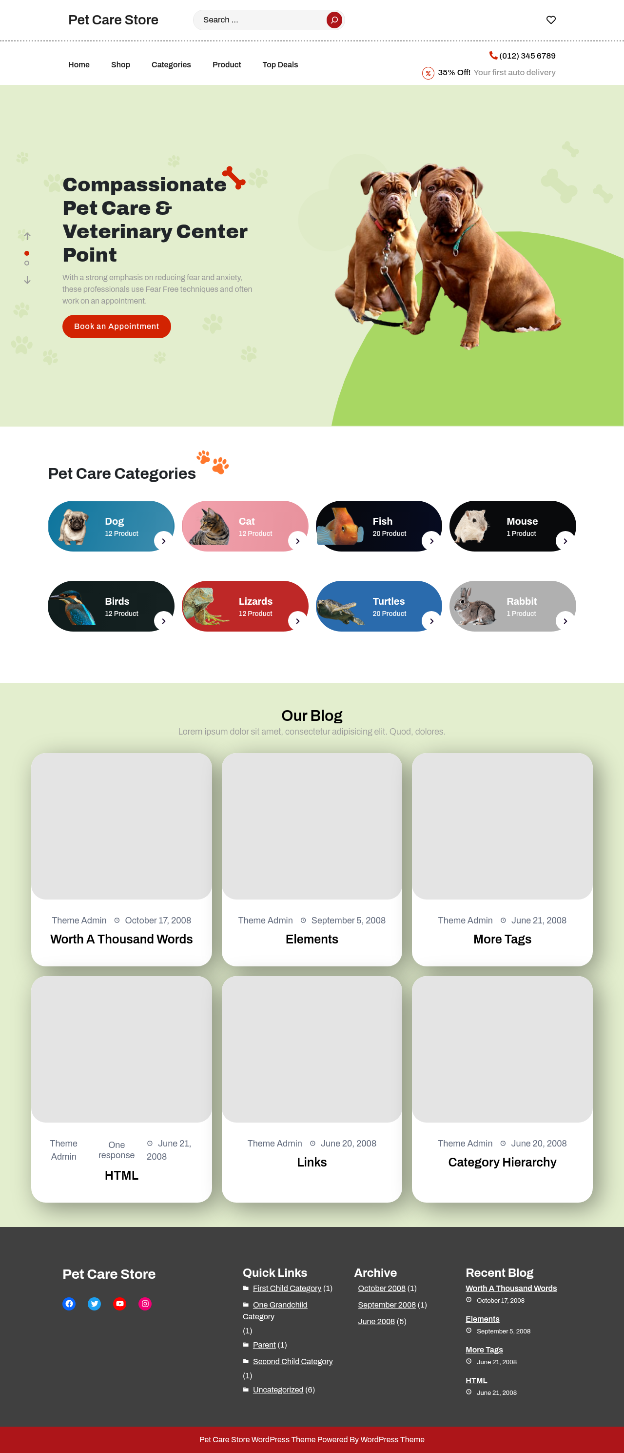 Десктоп (ниже) — Pet Care Store