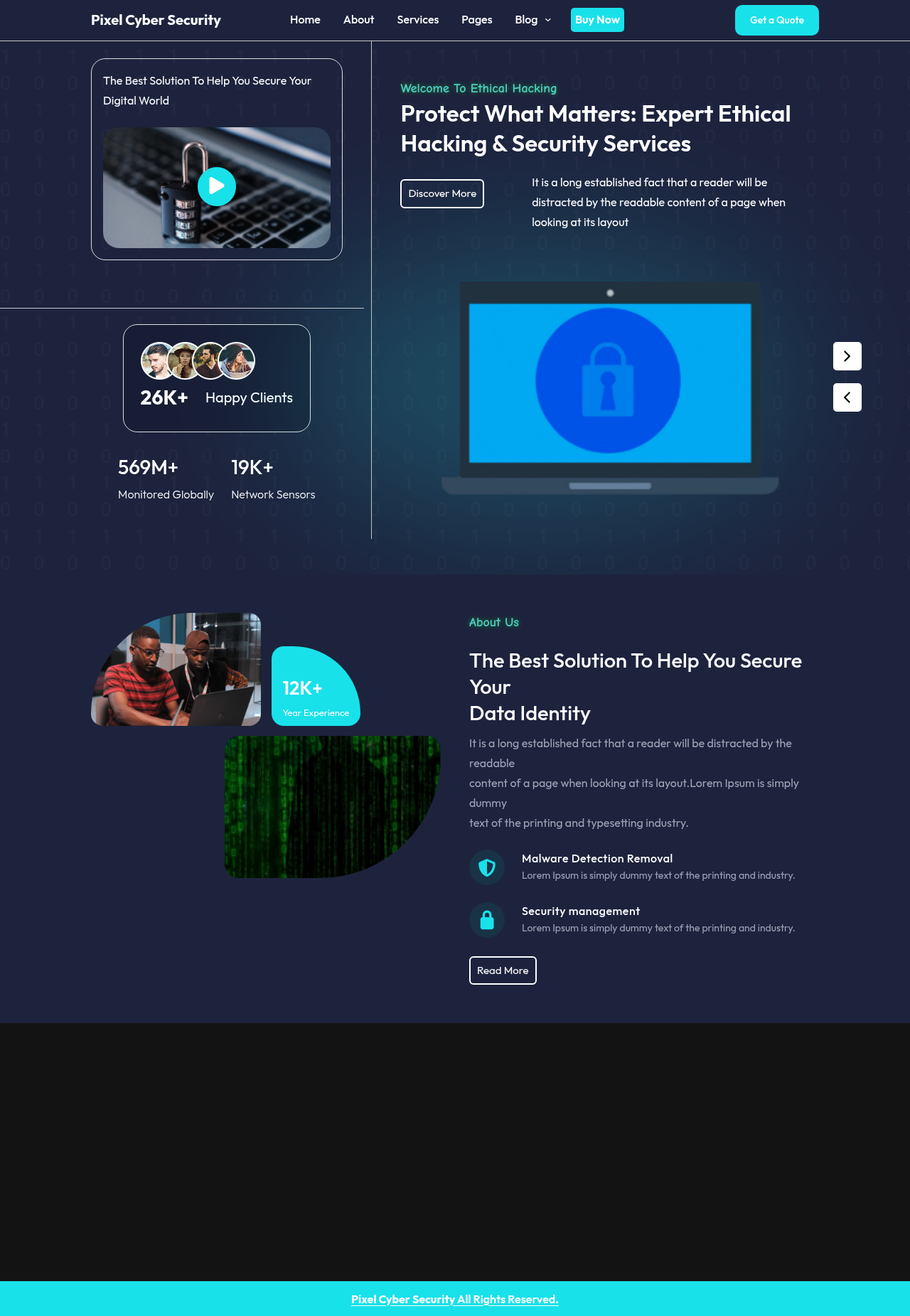 Десктоп (ниже) — Pixel Cyber Security