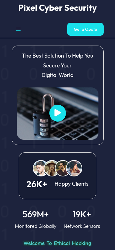 Мобильный вид — Pixel Cyber Security