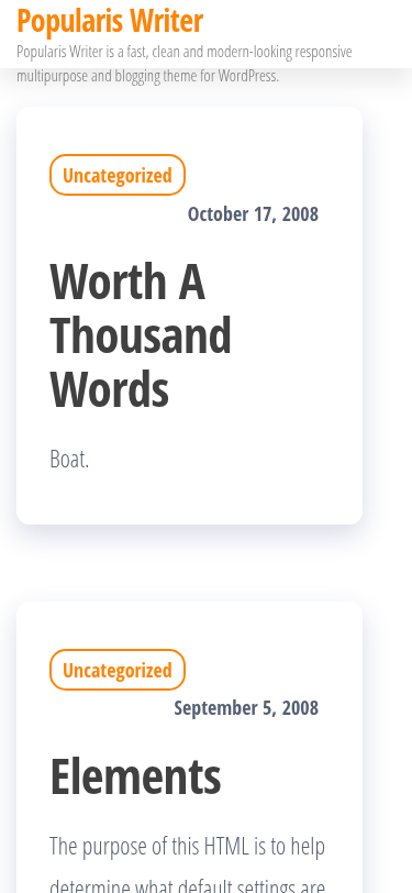 Мобильный вид — Popularis Writer
