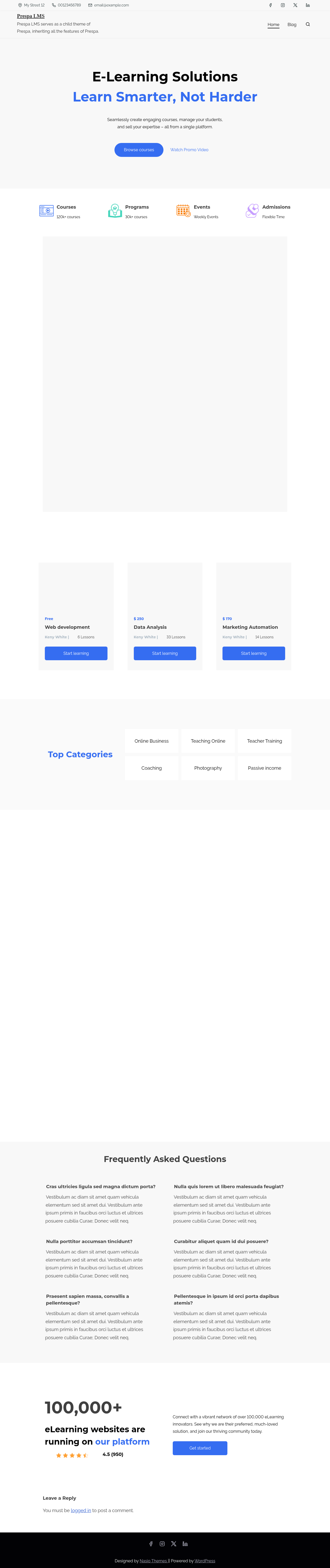 Десктоп (ниже) — Prespa LMS