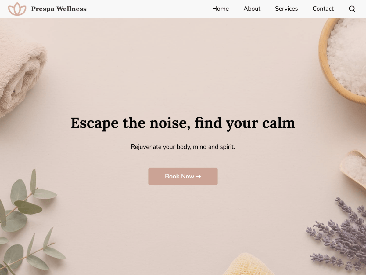 WordPress тема Prespa Wellness