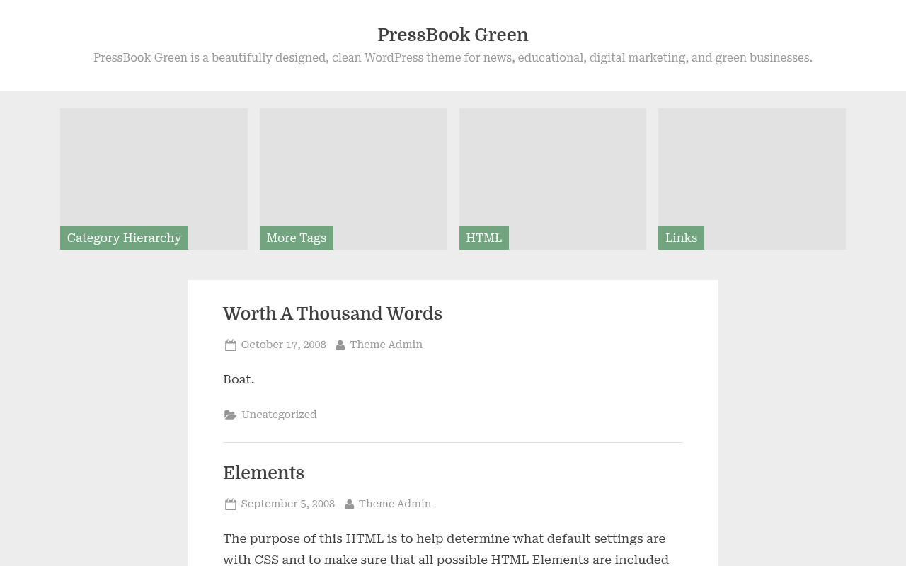 Десктоп — PressBook Green