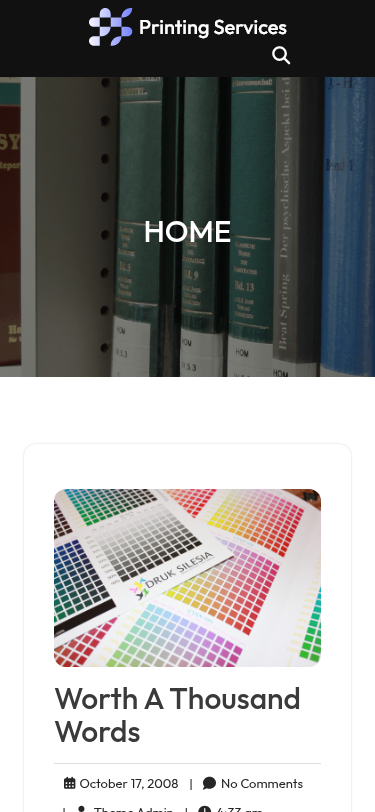 Мобильный вид — Printing Services