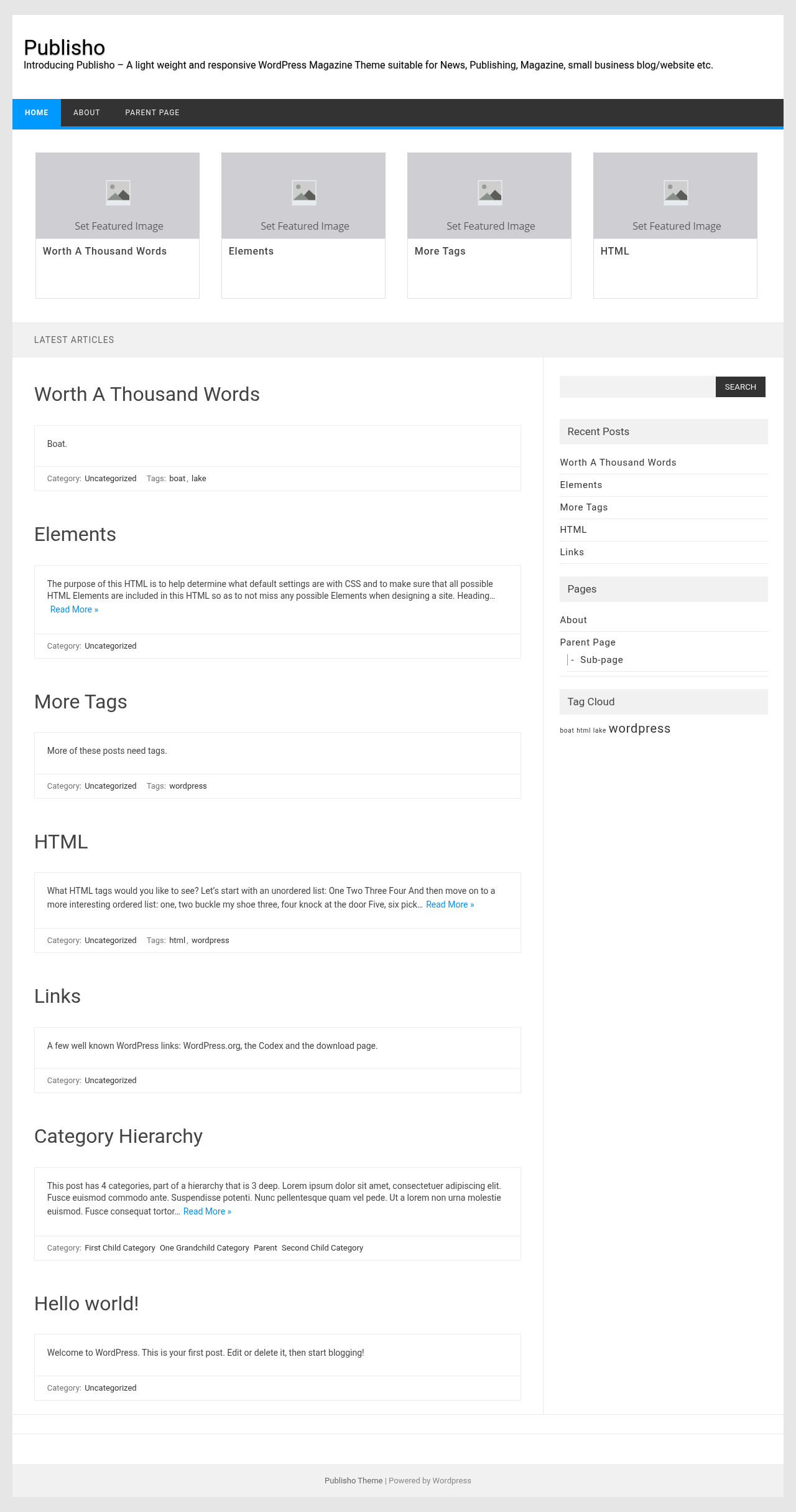 Десктоп (ниже) — Publisho