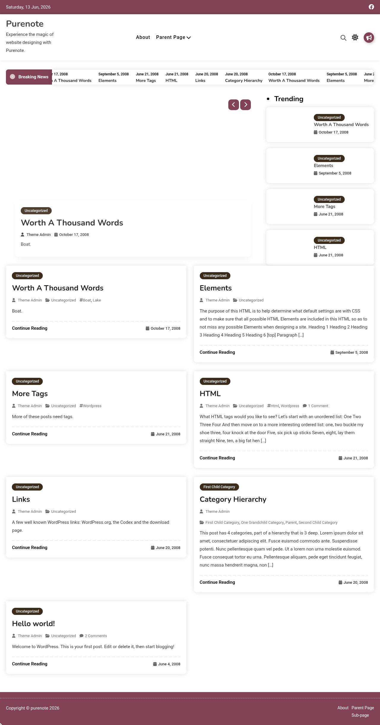 Десктоп (ниже) — Purenote
