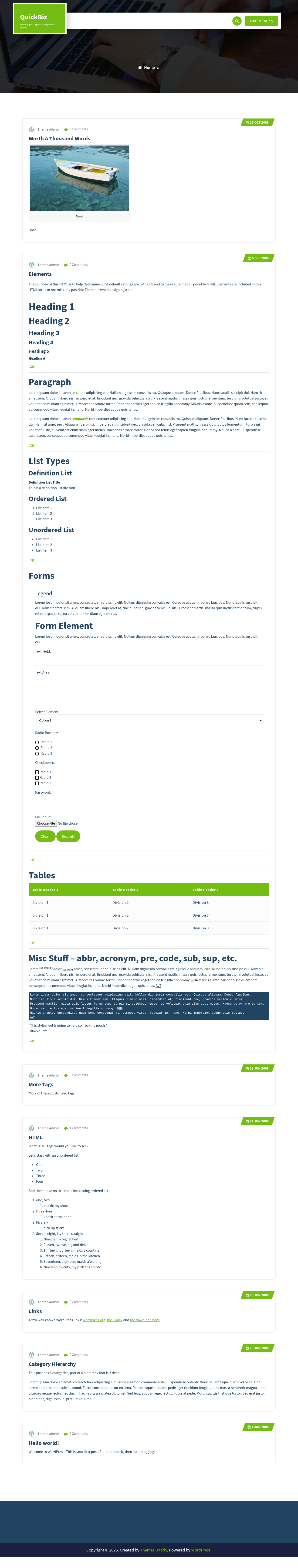 Десктоп (ниже) — QuickBiz