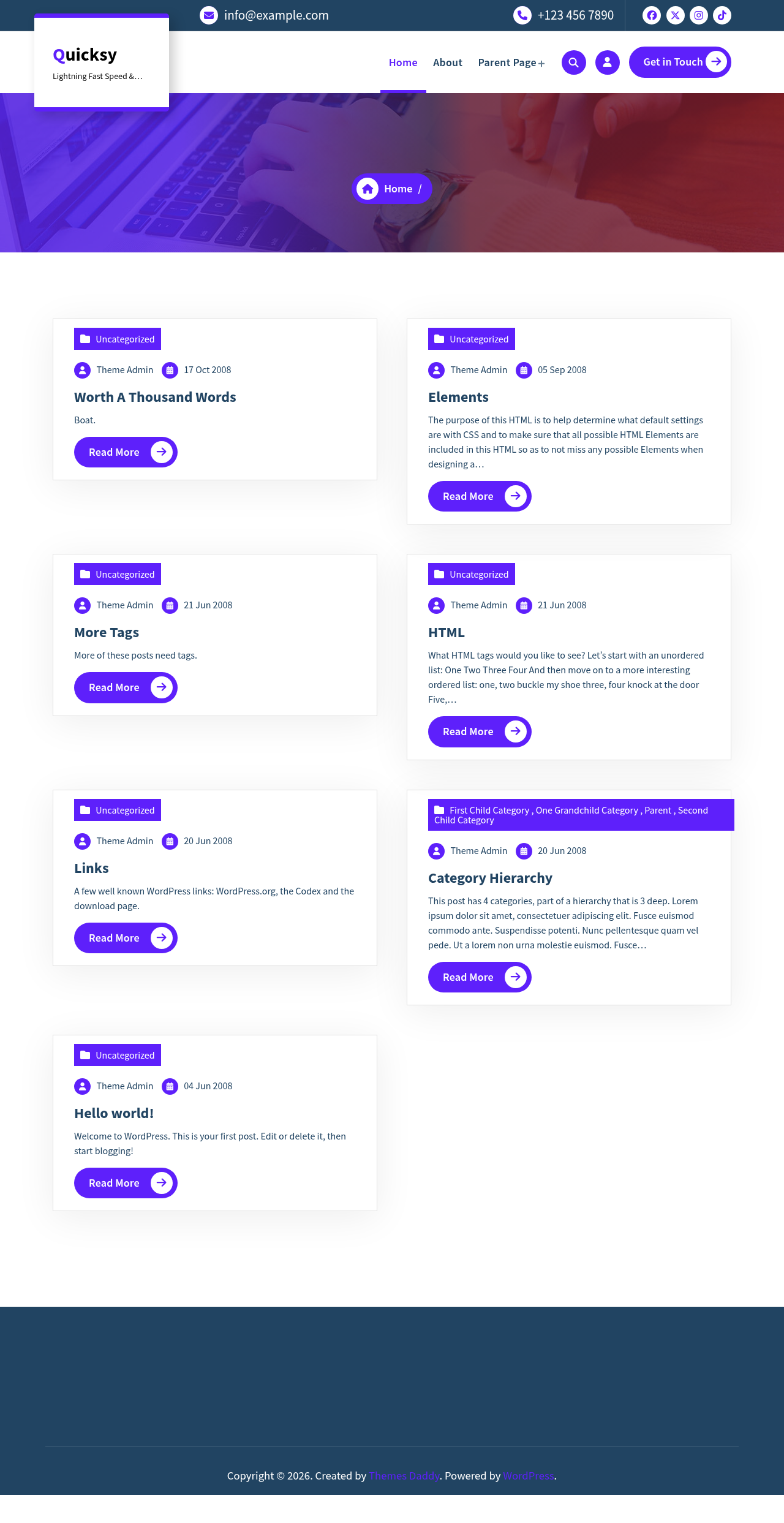Десктоп (ниже) — Quicksy