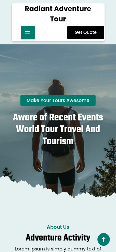Мобильный вид — Radiant Adventure Tour