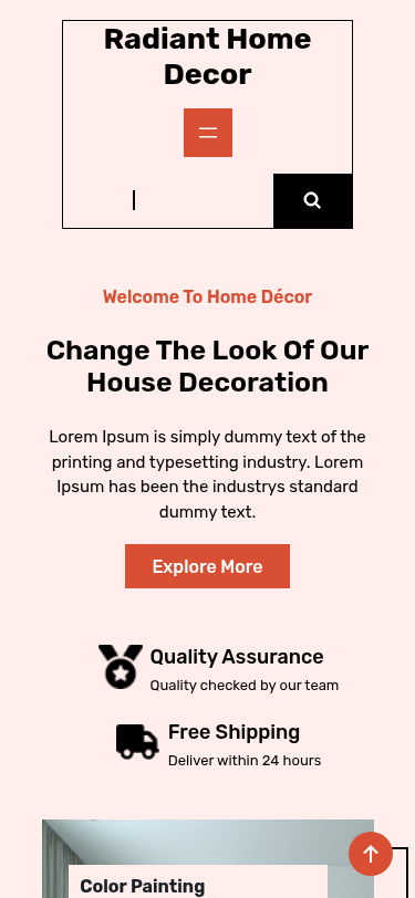 Мобильный вид — Radiant Home Decor