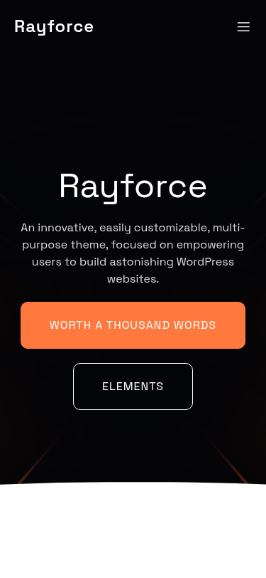 Мобильный вид — Rayforce