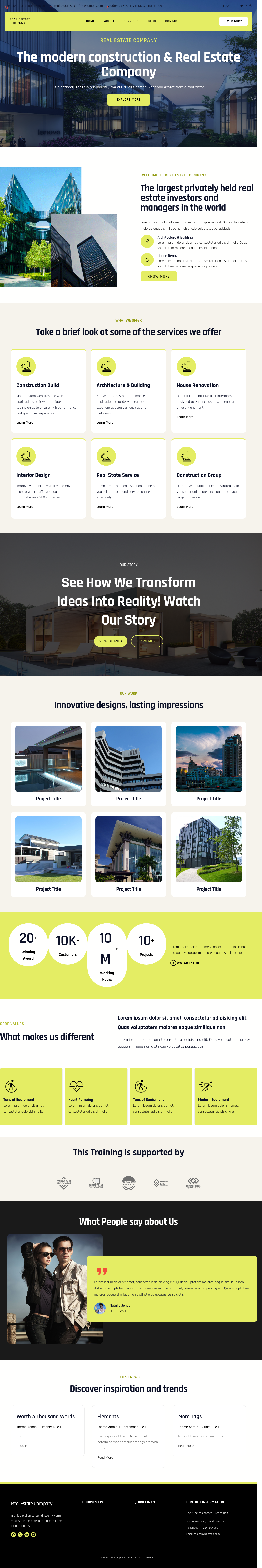 Десктоп (ниже) — Real Estate Company