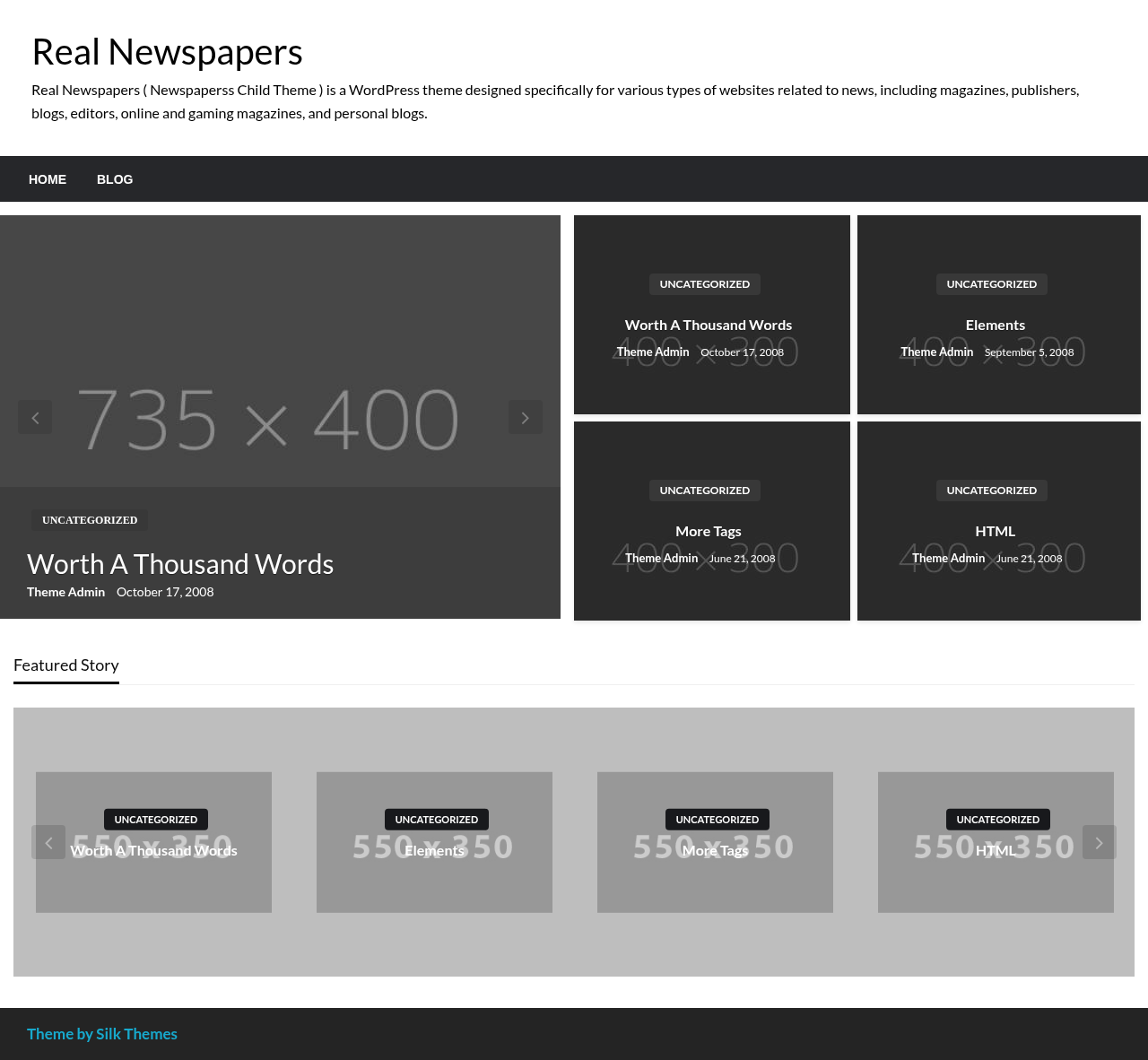 Десктоп (ниже) — Real Newspapers