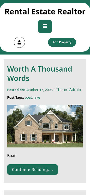 Мобильный вид — Rental Estate Realtor