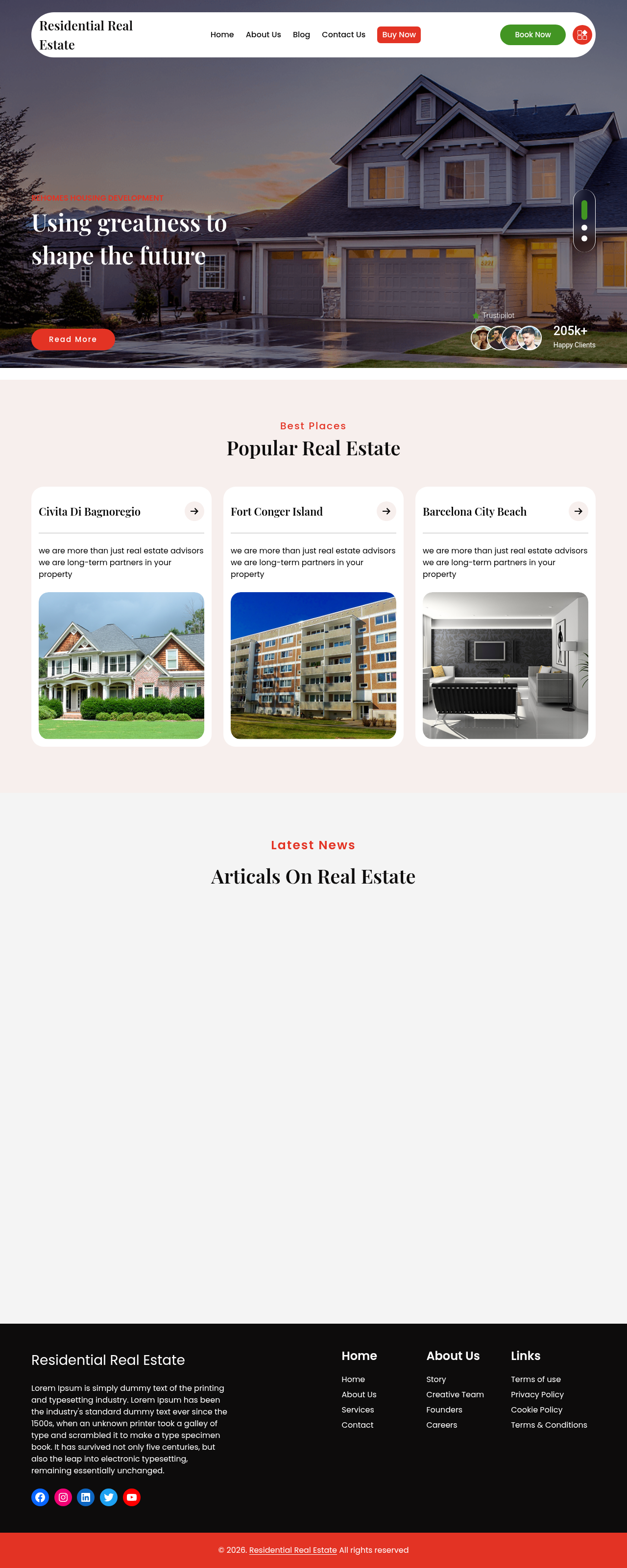 Десктоп (ниже) — Residential Real Estate