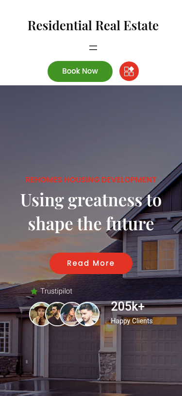 Мобильный вид — Residential Real Estate