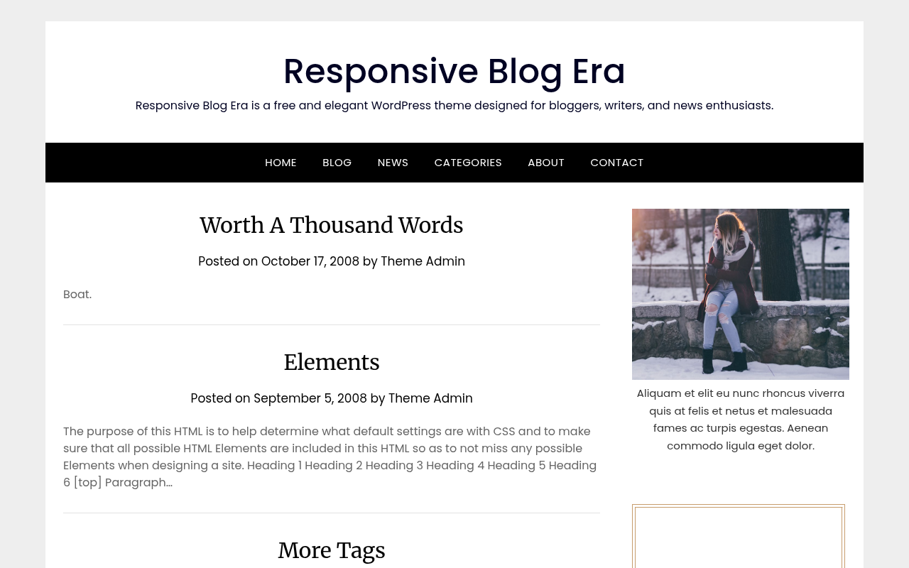 Десктоп — Responsive Blog Era