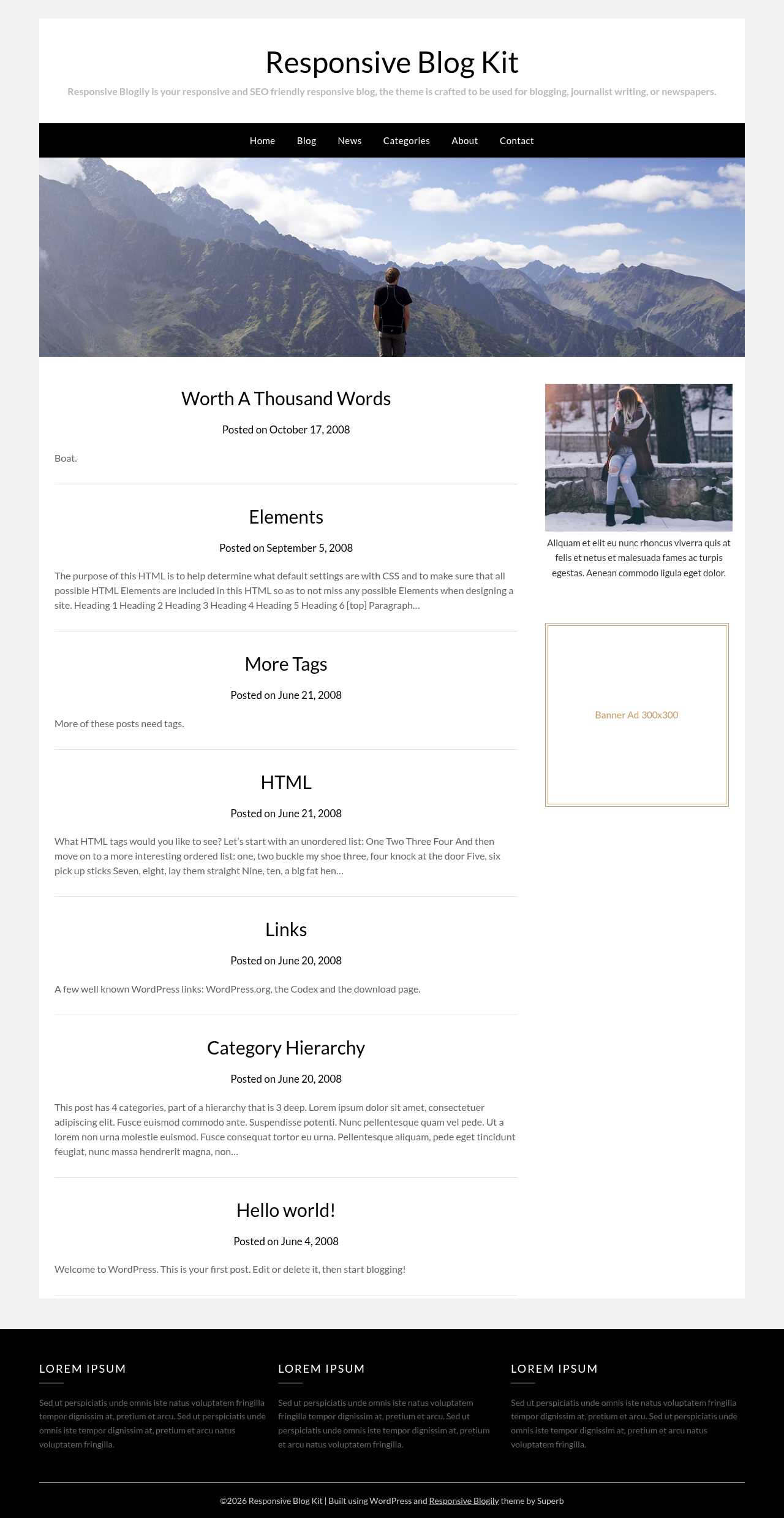 Десктоп (ниже) — Responsive Blog Kit