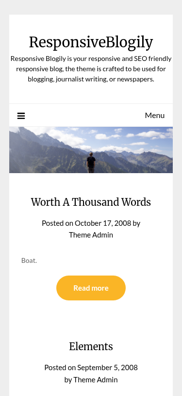 Мобильный вид — ResponsiveBlogily