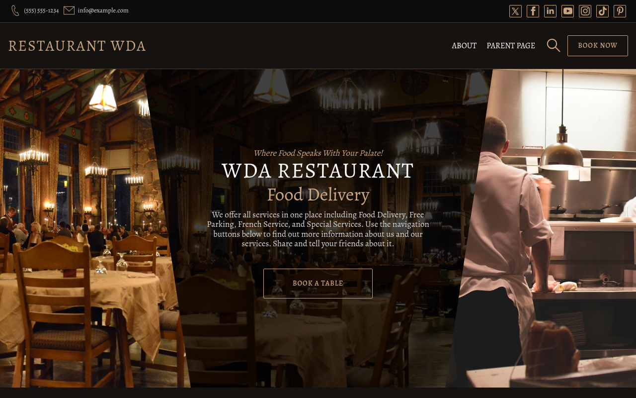 Десктоп — Restaurant WDA