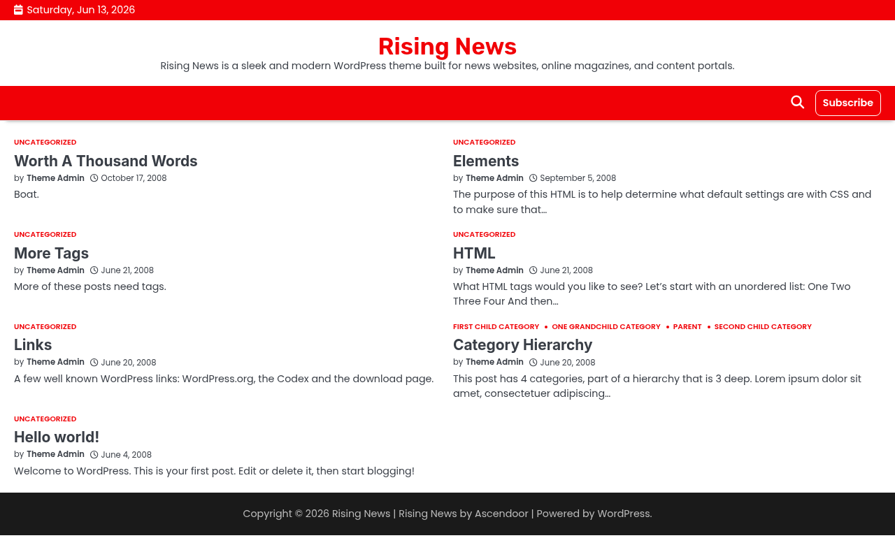 Десктоп — Rising News