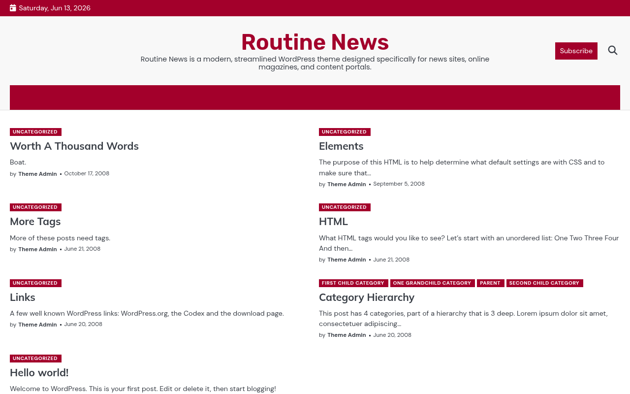 Десктоп — Routine News