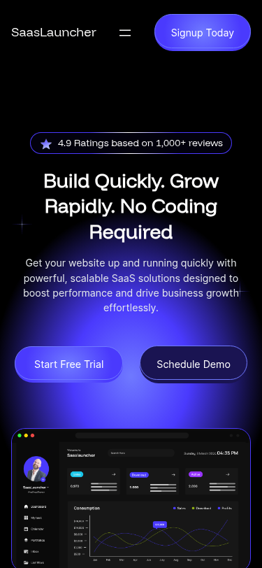 Мобильный вид — SaasLauncher