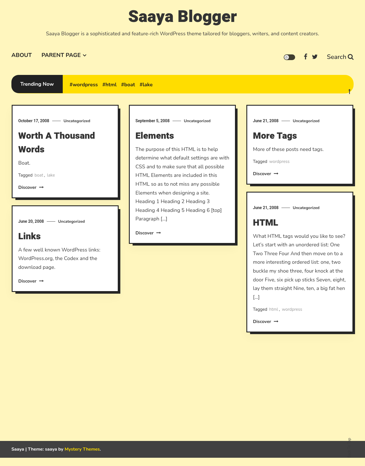 Десктоп (ниже) — Saaya Blogger