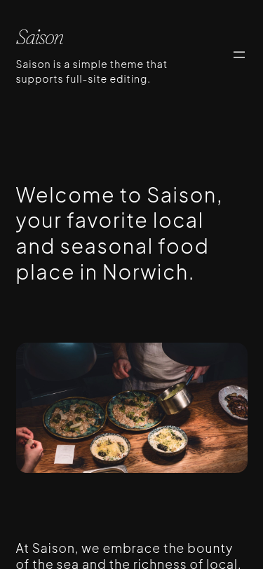 Мобильный вид — Saison