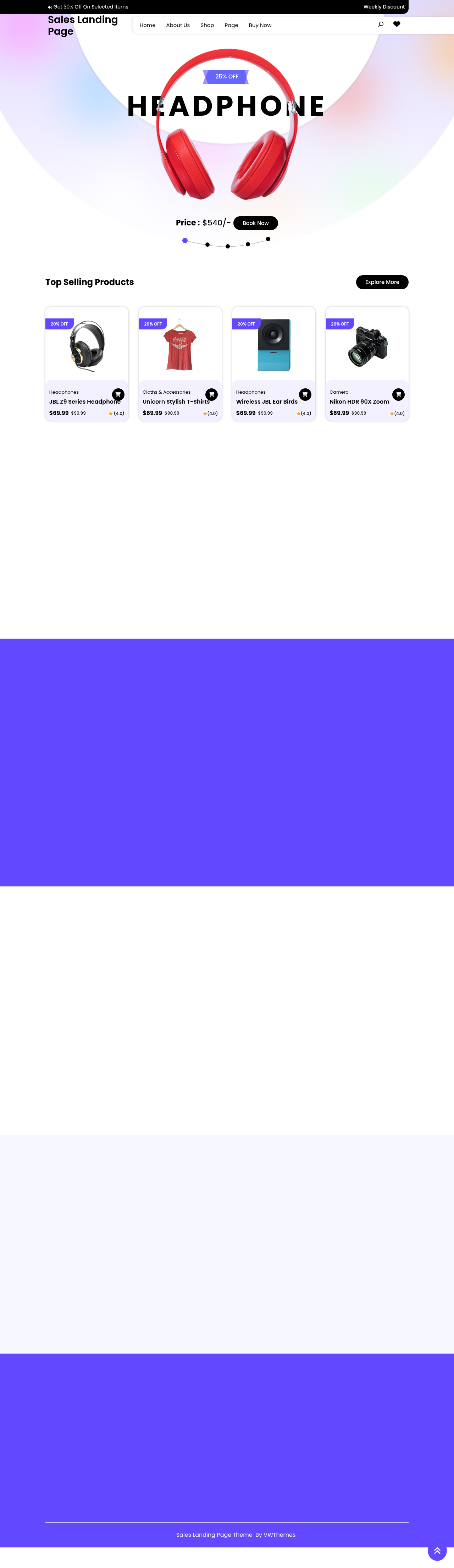 Десктоп (ниже) — Sales Landing Page