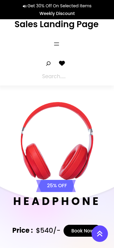 Мобильный вид — Sales Landing Page
