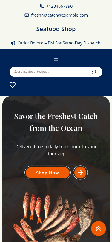 Мобильный вид — Seafood Shop